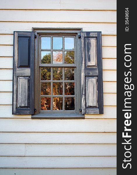 An old window on a historic house