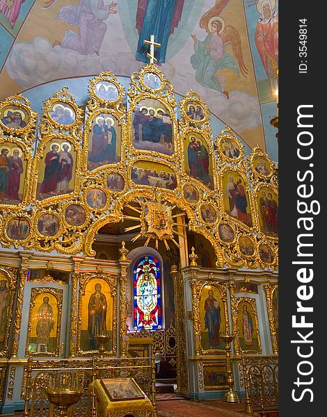 Part of ukrainian  church interior