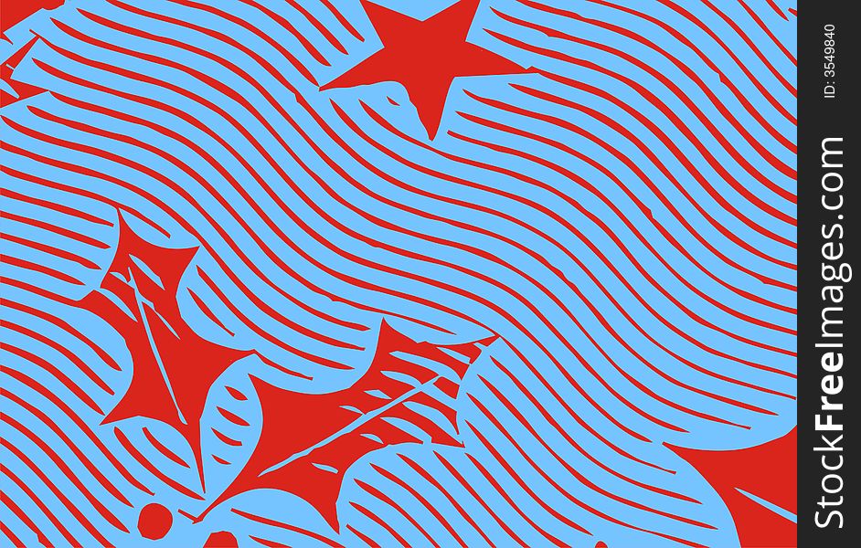 Vector christmas background in red and blue