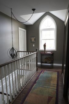 Hallway With Gothic Window Royalty Free Stock Image
