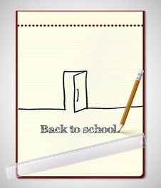 Back To School, Vector Illustration. Stock Image Back To School, Vector Illustration. Stock Image