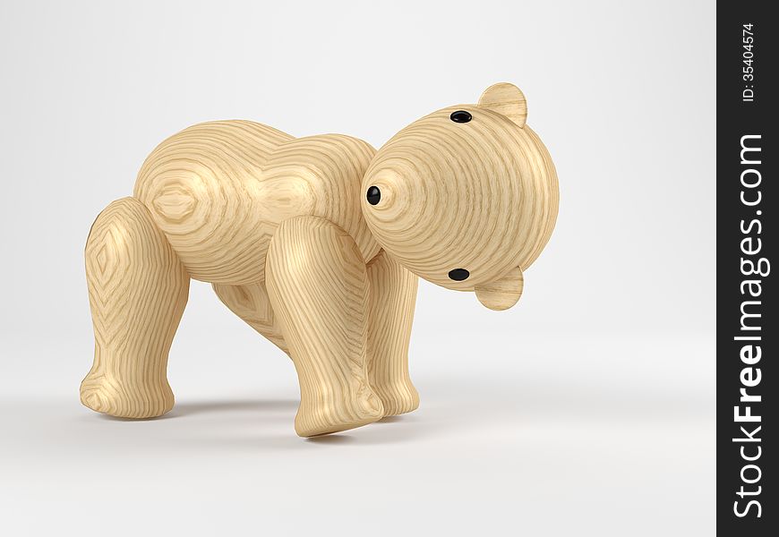 3D rendered illustration of isulated wooden toys. 3D rendered illustration of isulated wooden toys
