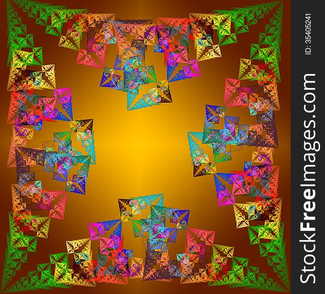 Multicolor abstract background in geometric style. Computer generated graphics.