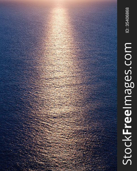 Sunset on the sea background with blue colors. Sunset on the sea background with blue colors.