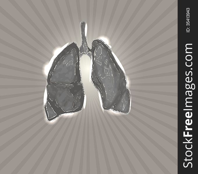 Lungs. Abstract medical illustration, background.