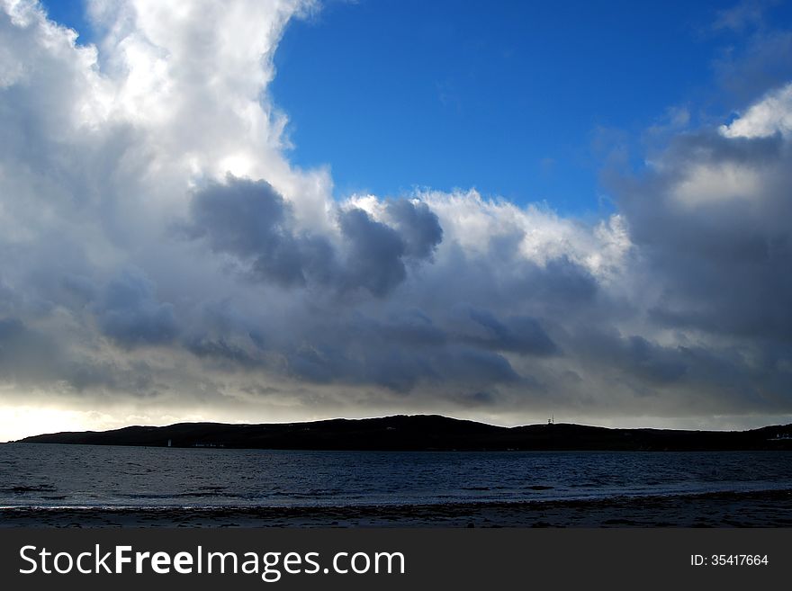 Beach, Island And Clouds, Scotland