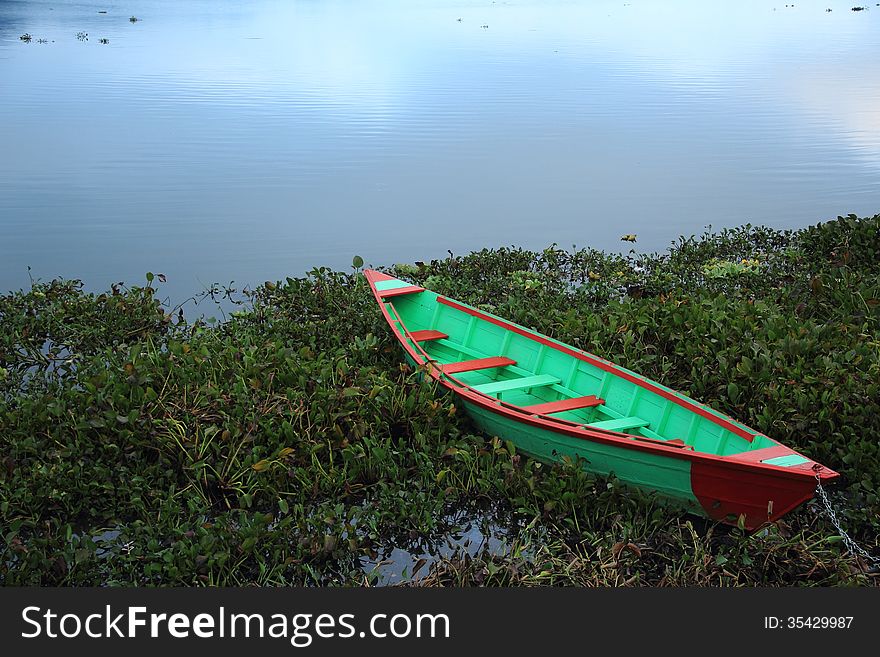 Colored pleasure boats at Fewa lake in Pokhara,Nepal. Colored pleasure boats at Fewa lake in Pokhara,Nepal.