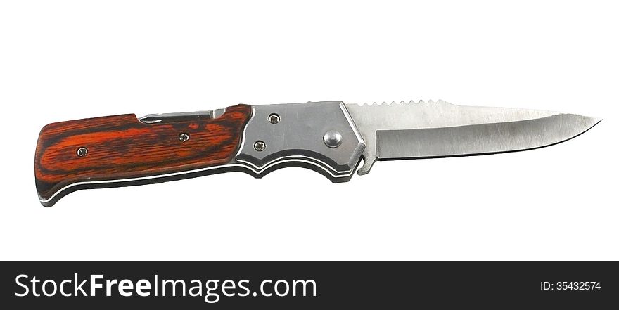 Pocket knife isolated on white background