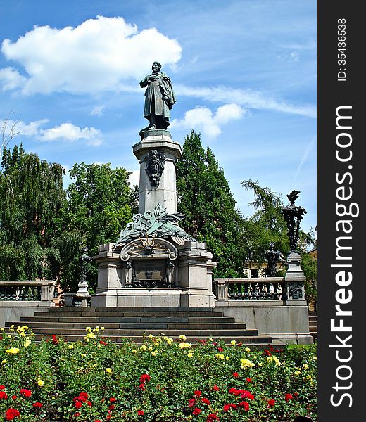 Adam Mickiewicz Monument in Warsaw