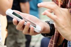 Checking Her Phone Stock Photography Checking Her Phone Stock Photography