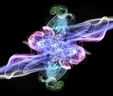 Abstract Glowing Of Smoke Royalty Free Stock Photography