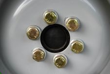 Bolts And Wheels. Royalty Free Stock Photography Bolts And Wheels. Royalty Free Stock Photography