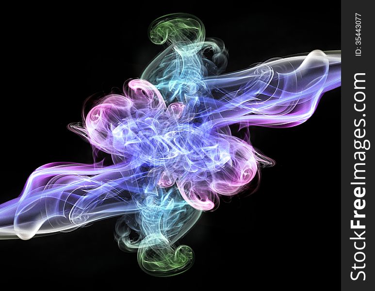 Abstract Glowing Of Smoke