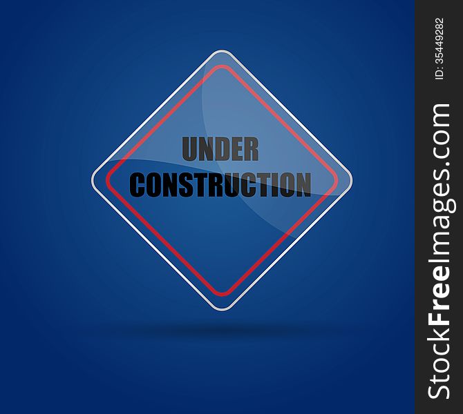 Under Construction Glass icon Eps.10 - illustration