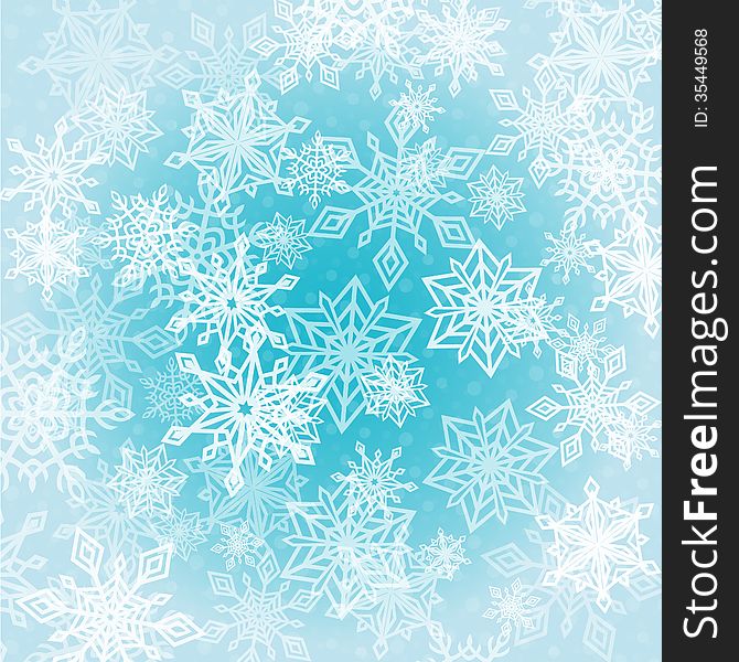 Chaotic Snowflakes Background