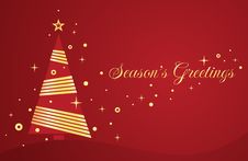 Vector Christmas Card With Tree. Stock Photography Vector Christmas Card With Tree. Stock Photography