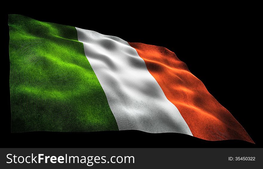 Italy flag 3D looping video animation. Full HD resolution. High quality grunge texture.