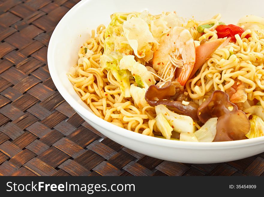 Noodle spicy salad is Thai food