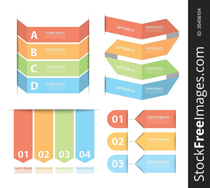 Option banner set. Vector illustration. can be used for layout, diagram, brochure, number options, web design, infographics. flat design. Option banner set. Vector illustration. can be used for layout, diagram, brochure, number options, web design, infographics. flat design