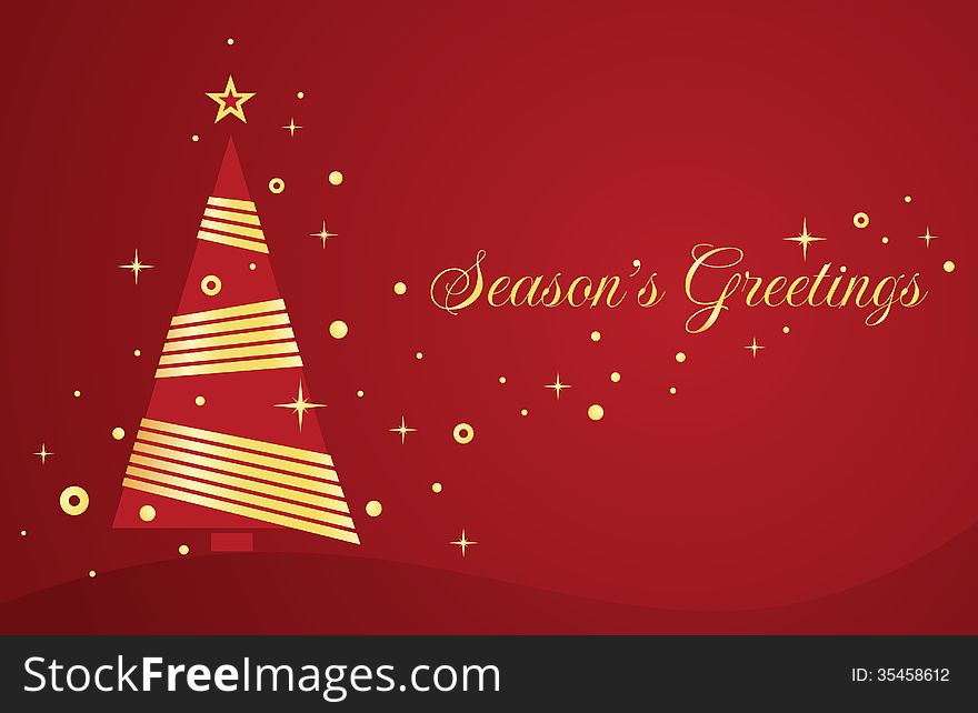 Vector greeting card with Christmas tree. Vector illustration EPS 10. Vector greeting card with Christmas tree. Vector illustration EPS 10.