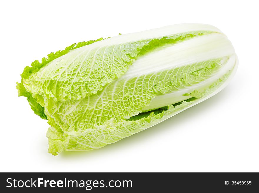 Chinese cabbage On white background