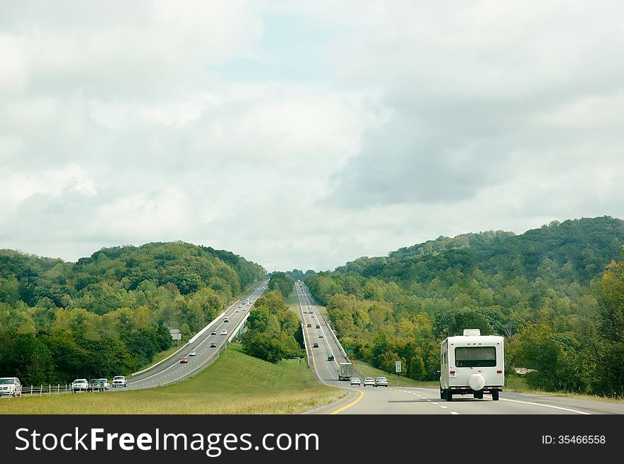 Typical picture of roads and nature of Tennessee state (USA). Typical picture of roads and nature of Tennessee state (USA)