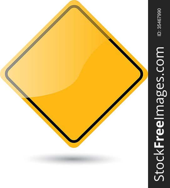 Blank Traffic Sign - warning