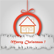 Christmas Greeting Card. Merry Christmas Lettering, Illustration Stock Photography Christmas Greeting Card. Merry Christmas Lettering, Illustration Stock Photography