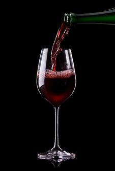 Wine Being Poured Into A Glass Royalty Free Stock Photography Wine Being Poured Into A Glass Royalty Free Stock Photography