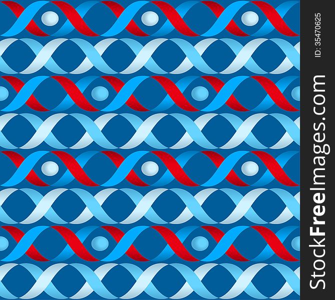 Abstract geometric pattern, seamless vector background in red and blue colors.