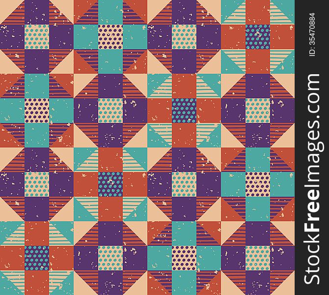 Seamless Geometric Background, Retro