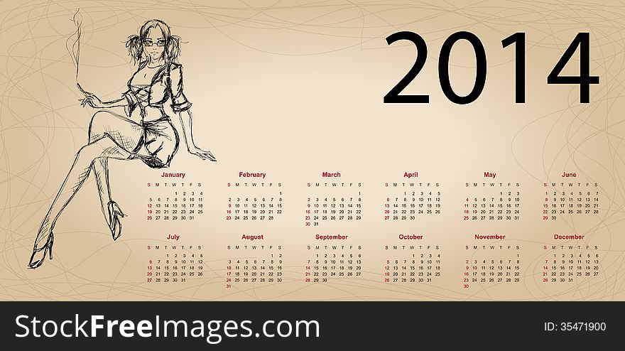 Calendar 2014.