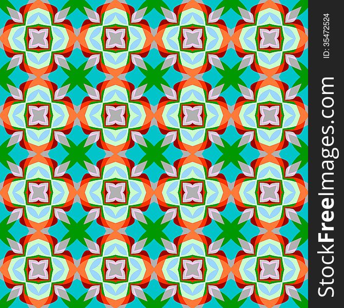 Colorful, bright seamless pattern ready for use in the design of fabrics, wallpapers, etc. Place the pattern to his canvas and repeat it