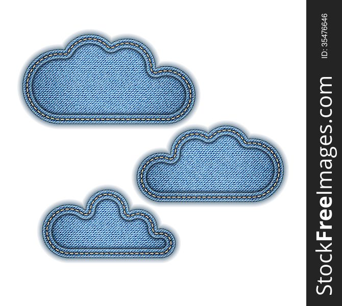 Vector illustration of jeans cloud