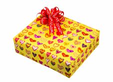 Gift With Red Bow Stock Photo Gift With Red Bow Stock Photo