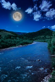 Wild Mountain River On A Clear Summer Day Stock Photography Wild Mountain River On A Clear Summer Day Stock Photography