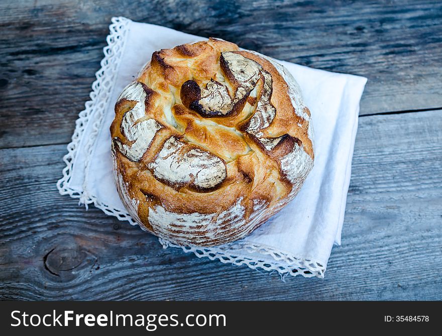 Close up of whole volcane bread. Close up of whole volcane bread