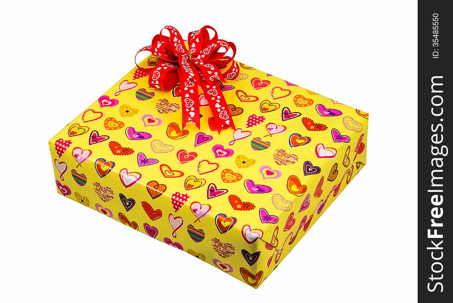 Gift with red bow