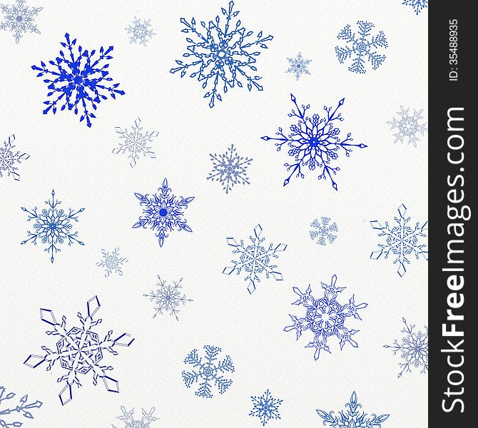 Snowflakes on rough paper surface. Snowflakes on rough paper surface.