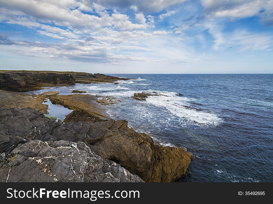 Ocean shore on Hook Head Peninsula