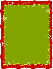 Red Green Ribbons Stars Border Stock Photos Red Green Ribbons Stars Border Stock Photos