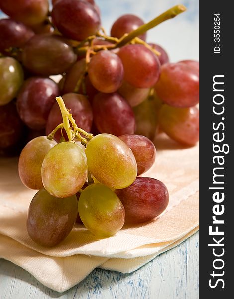 Fresh green and violet grapes. Fresh green and violet grapes