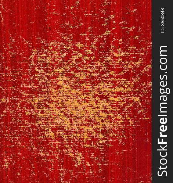 Worn book cover background in red
