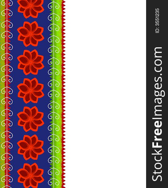 A clip art illustration of a poinsettia page border featuring bright blooming flowers and green leaves with ribbon and sawtooth edges. A clip art illustration of a poinsettia page border featuring bright blooming flowers and green leaves with ribbon and sawtooth edges