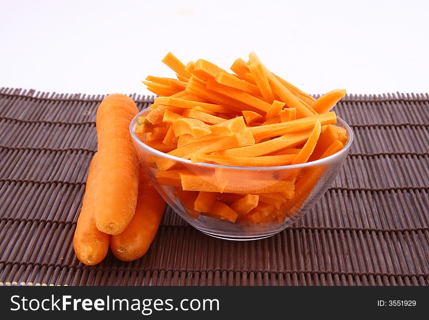 Fresh carrot juice isolated white backgrund