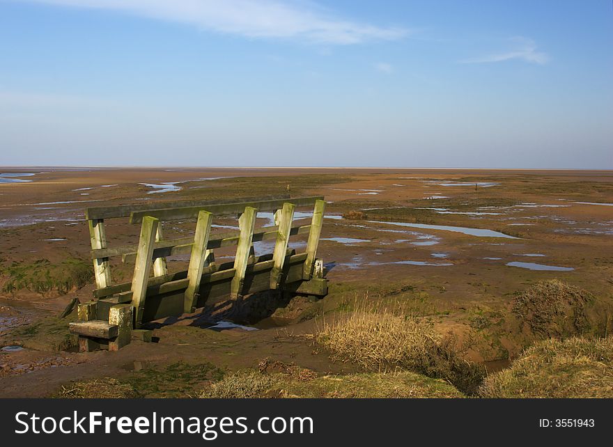Stiffkey, Norfolk. Looking over the Sands from the Marshes.
