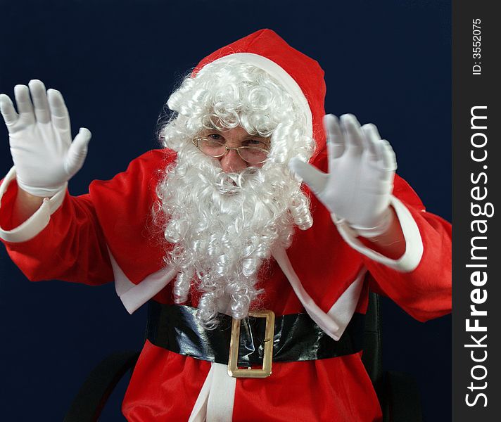 Santa waving Happy Christmas to everyone
