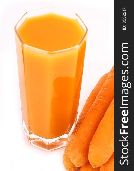 Fresh Carrot Juice Isolated