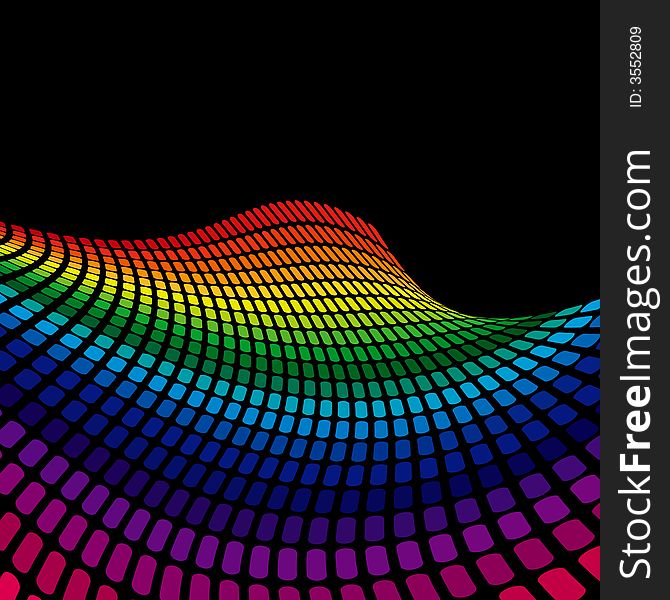 Multi Colored Rainbow Wave Background