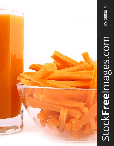 Fresh Carrot Juice Isolated